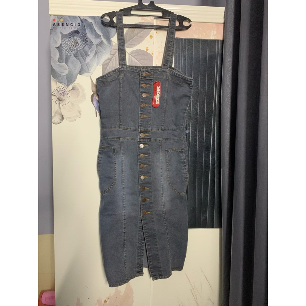 Preloved Overall Jeans Rok Span