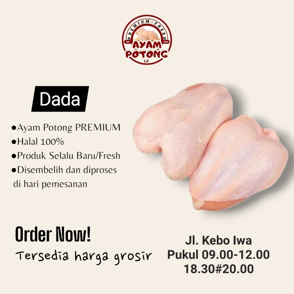 500 gram Dada Ayam + Ayam Potong Premium Bali