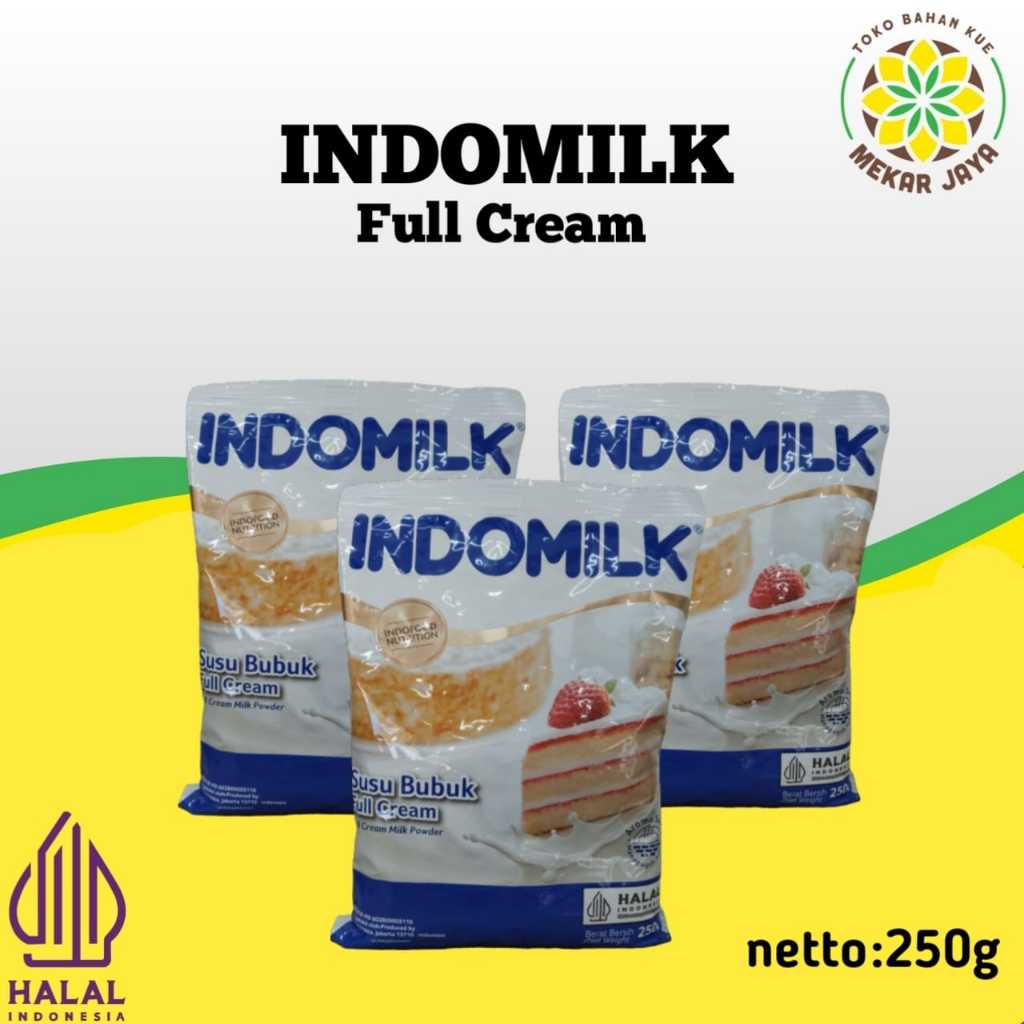 Susu bubuk indomilk 250GRAM/INDOMILK FULL CREAM