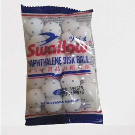 SWALLOW Naphthalene 35g Kapur Barus Bulat Kecil Putih Swallow Kamper 35 gr