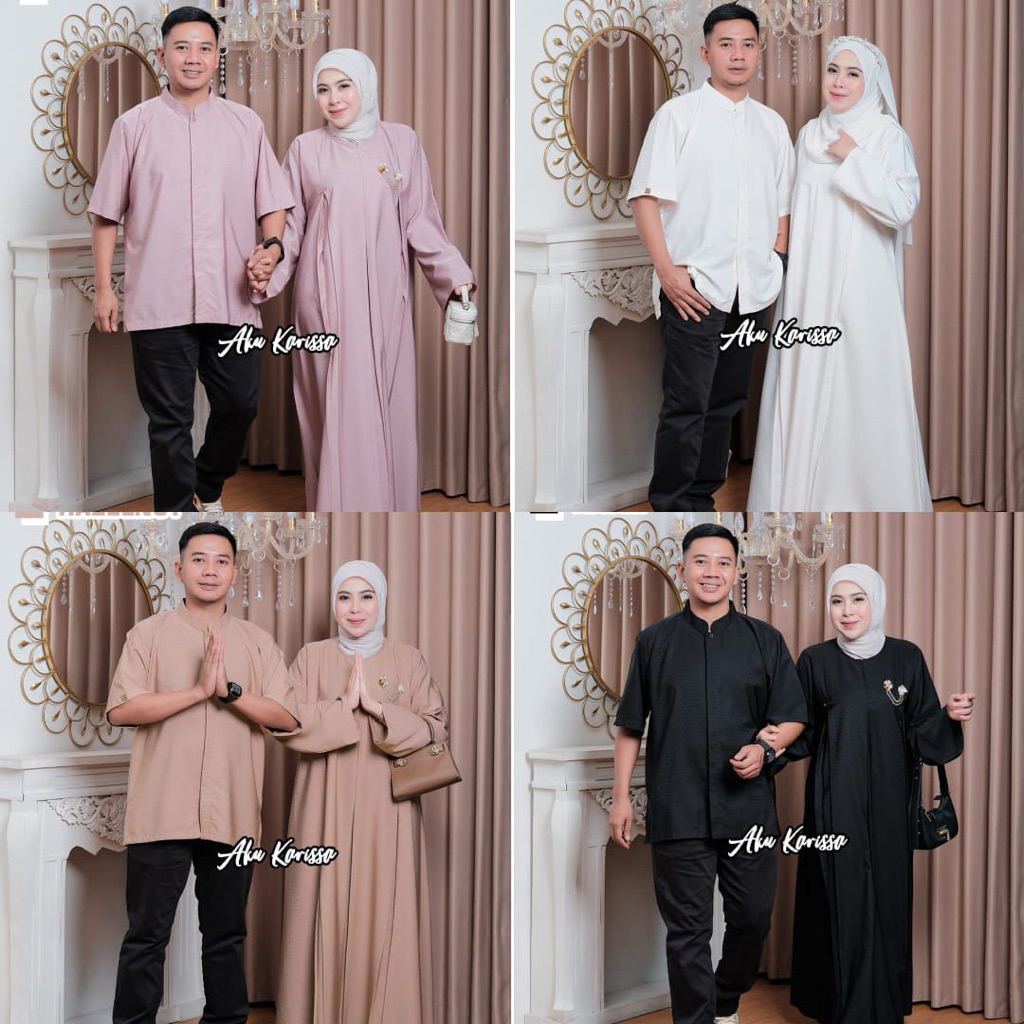 MAHESA SET COUPLE WANITA PRIA BY AKU KARISSA BAHAN KATUN MOTIF JAGUAR CANTIK FASHION STYLE LEBARAN O