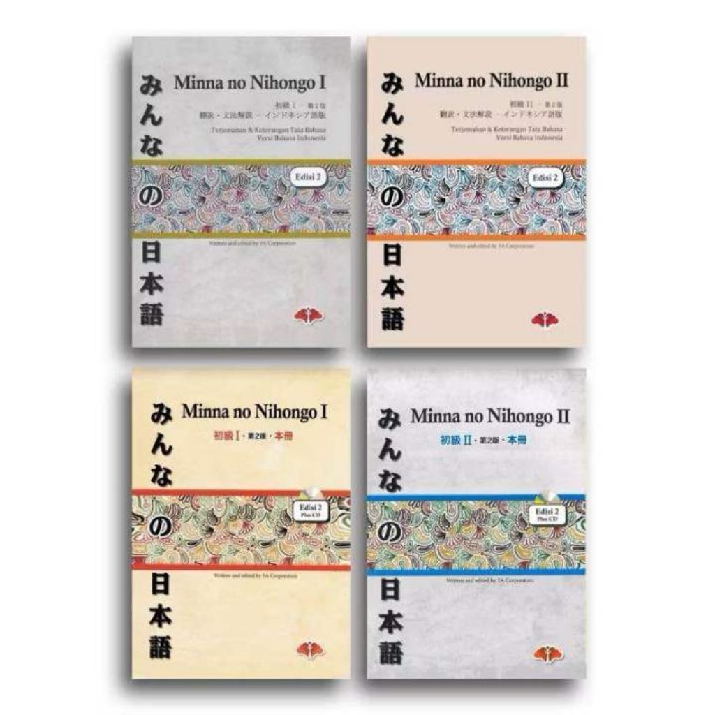 Buku Minna No Nihongo terjemah versi bhs indo 4 Buku - Soft Cover