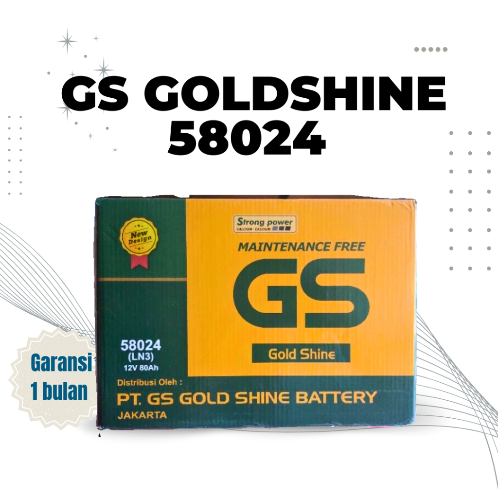 Aki Mobil 58024 | LN3 | 80AH GS GoldShine Mercy C200 MF