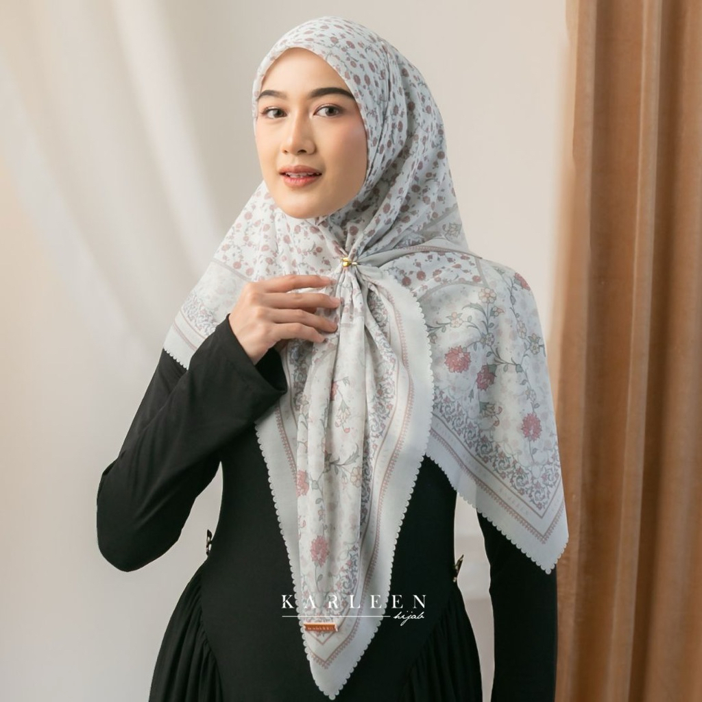 Karleen Hijab - Seroja Series Hijab Hijab Voal Ultrafine Premium 115x115 | Lasercut | Label Gold | S