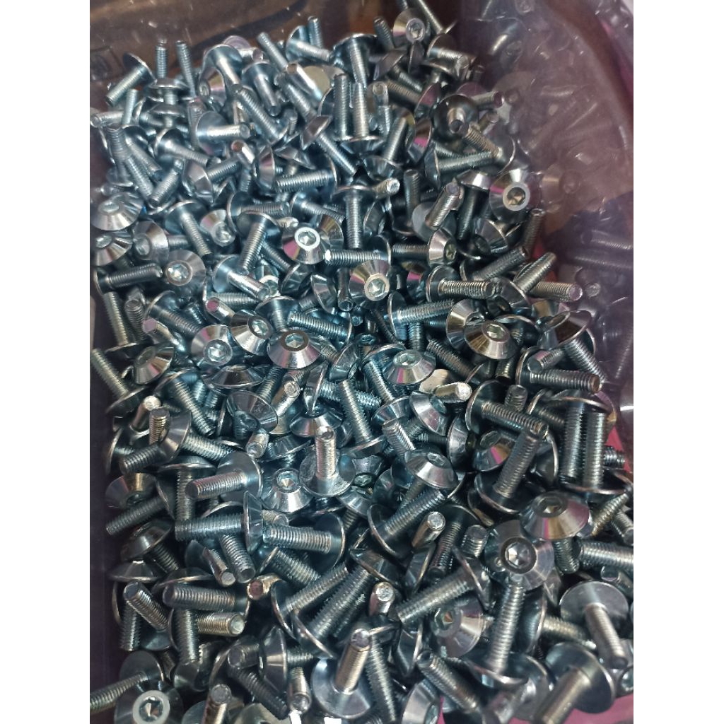 Baut L Cover Body Xride M5 Payung 5mm Putih L4