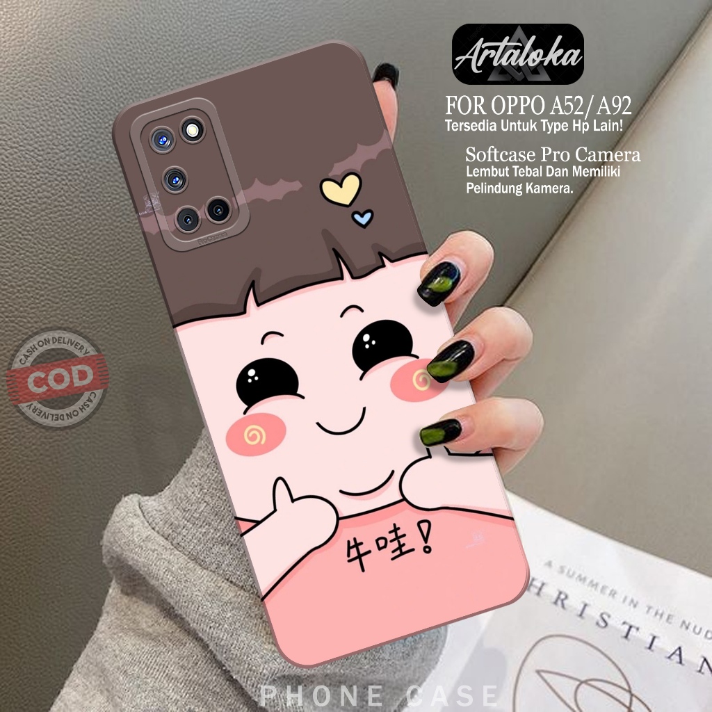 Softcase Hp OPPO A92/A52 Fashion Case Kartun Case OPPO A92/A52 Silikon TPU Pro Camera Casing OPPO A9