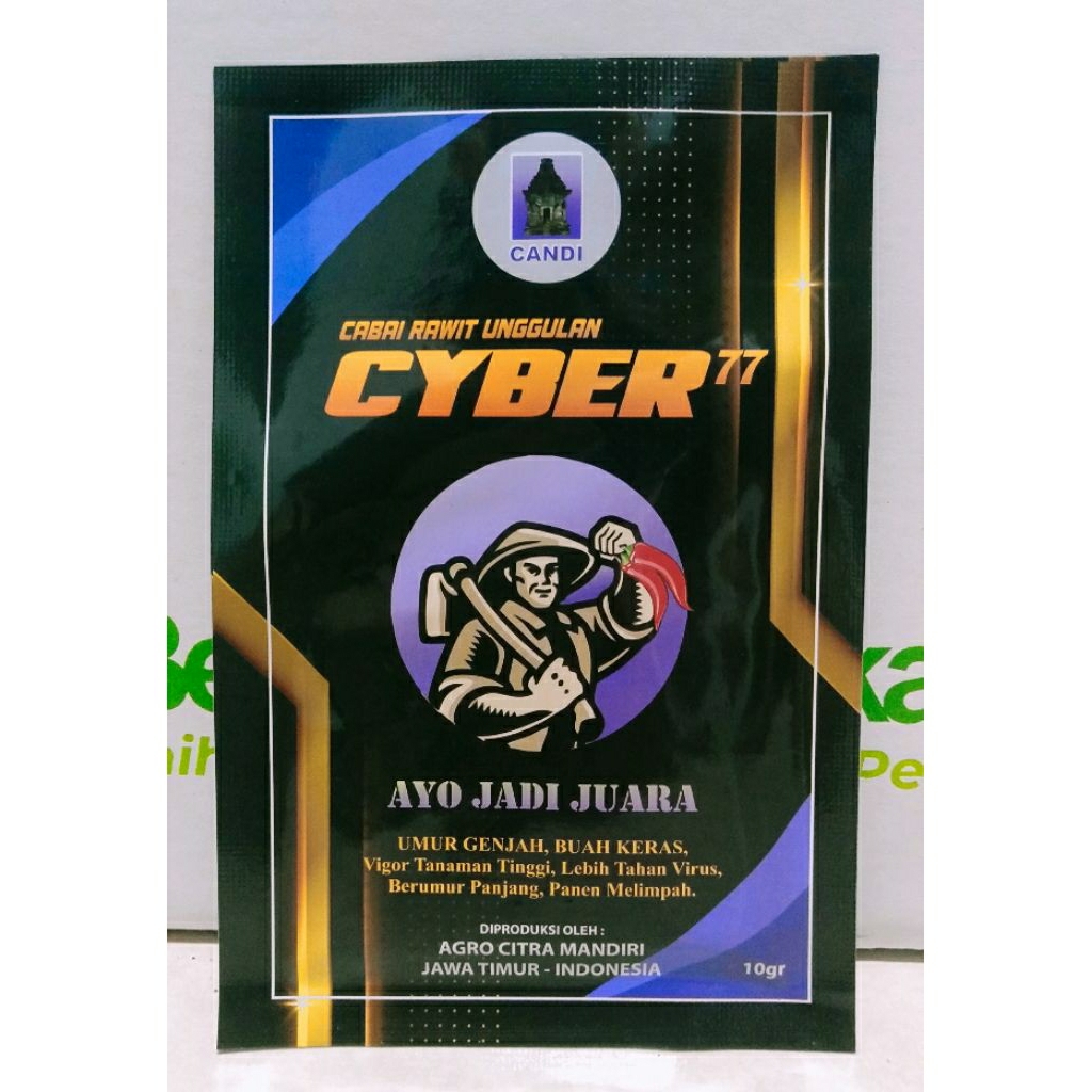 Benih Cabai Rawit CYBER 77 Cap Candi Berat 10 Gram - Bibit Cabe Rawit CYBER 77