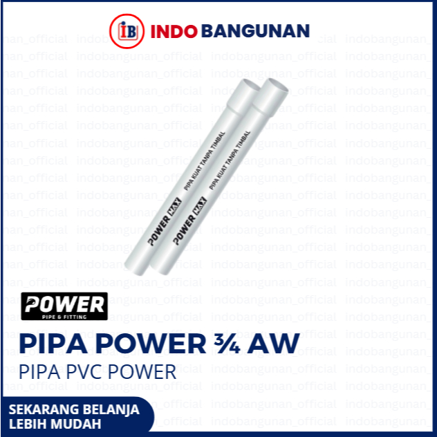 PIPA POWER 3/4 INCH AW PIPA PVC