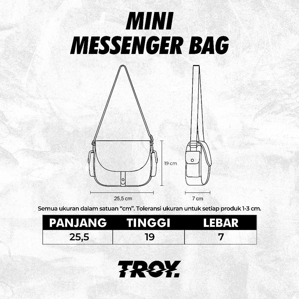 Troy Company Sling Bag Messenger Bag Goodness - Tas Selempang Beige SBD 3497