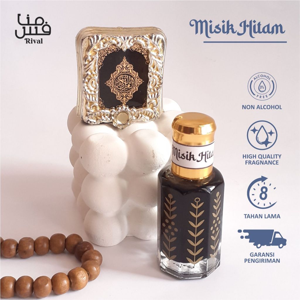 Minyak  Misik Hitam Asli Non Alkohol dan Tahan Lama Untuk Pria Wanita BY RIVAL PARFUM