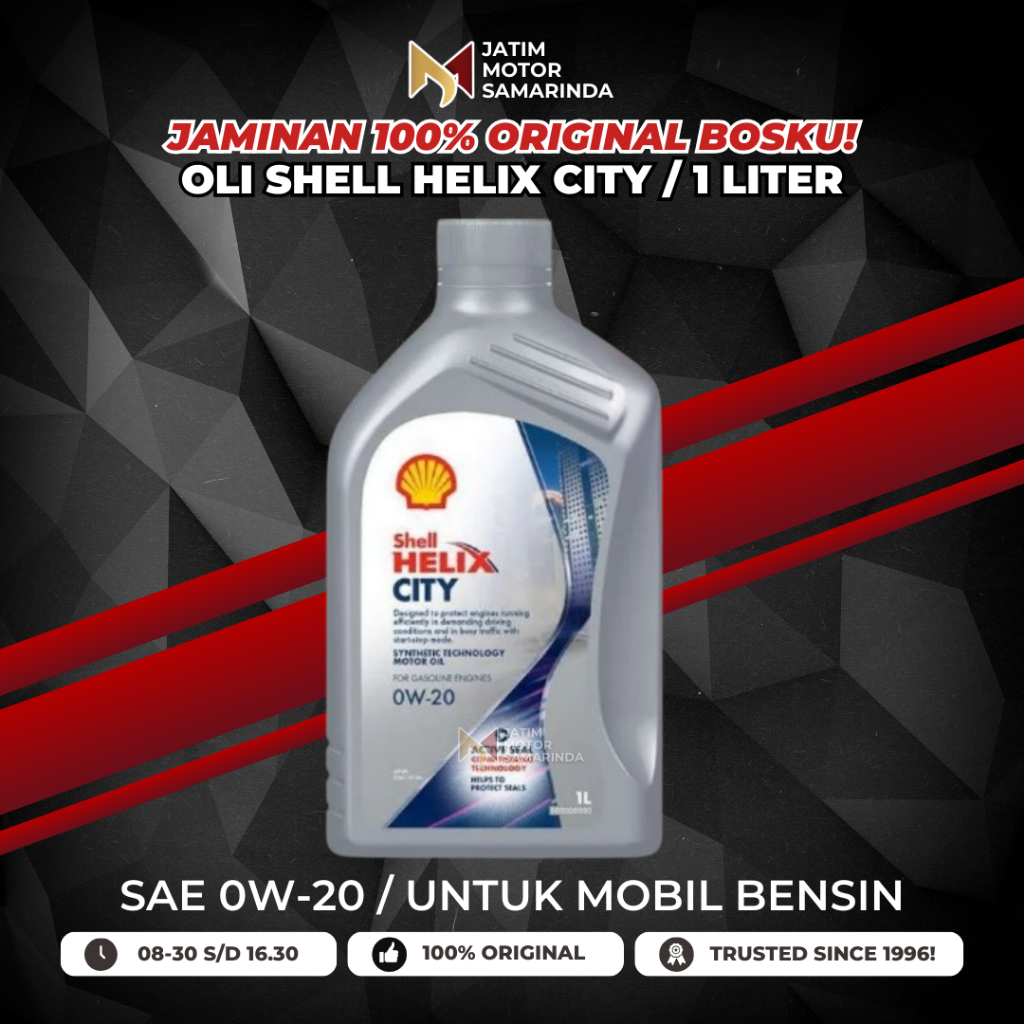 Oli Shell Helix City SAE 0W-20 Untuk Mobil Bensin 1000 ML / 1 LT