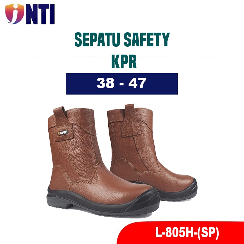 Sepatu Safety KPR L-805H (SP) Sepatu Kerja Tinggi Kulit Kerbau Asli Sepatu Anti Listrik Anti Tembus 