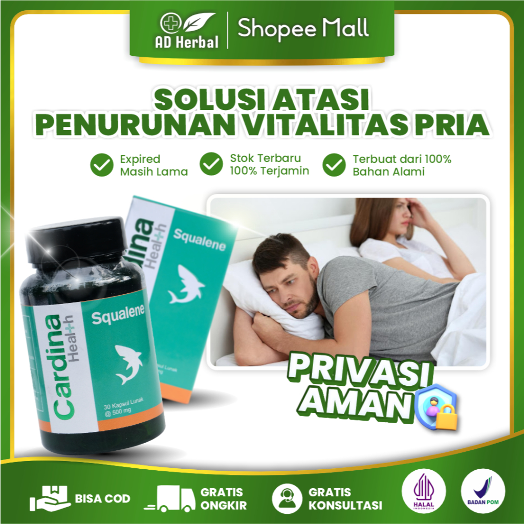 Obat Katup Mani Bocor ISK Sperma Encer Keluar Sendiri Saat Tidur Gangguan Saraf Cardina Squalene