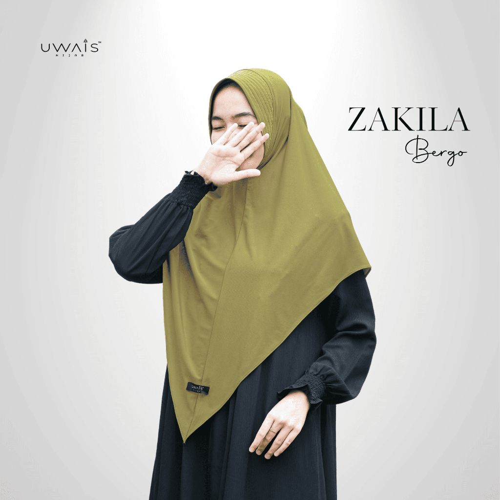 Uwais - Zakilla Bergo Hijab Wanita Jilbab Instant Syari Polos Premium Bahan Jersey Import