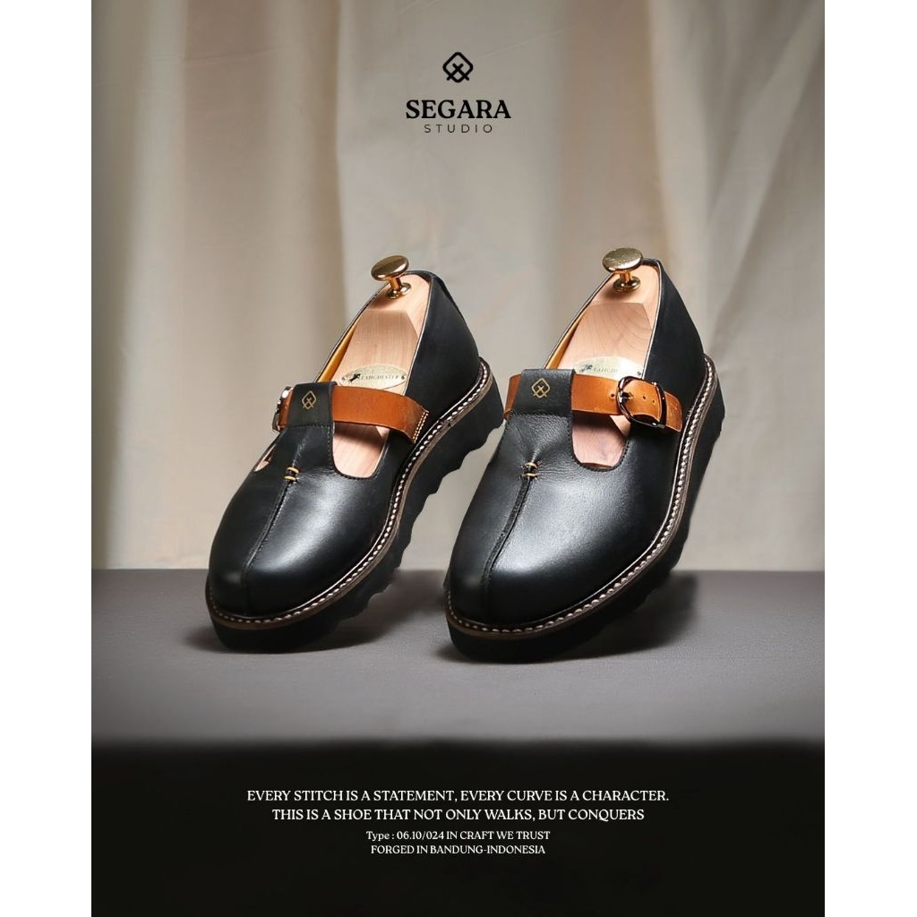 Exodos57 | Segara Sepatu Vintage Kulit - MJ DOLIDI BLACK