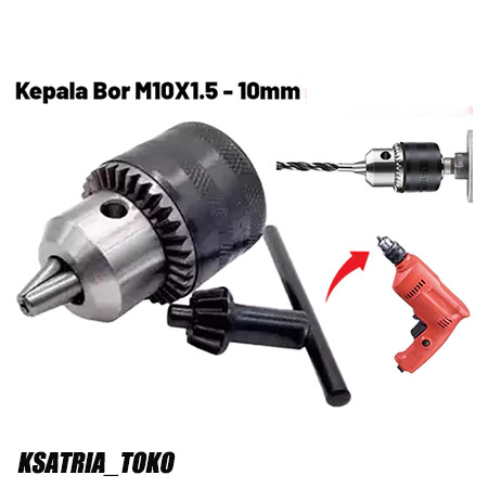 M10x1.5 Diameter Kepala Bor / 10mm Ubah Gerinda Jadi Bor / Untuk Gerinda Tangan / Chuck Angle Grinde