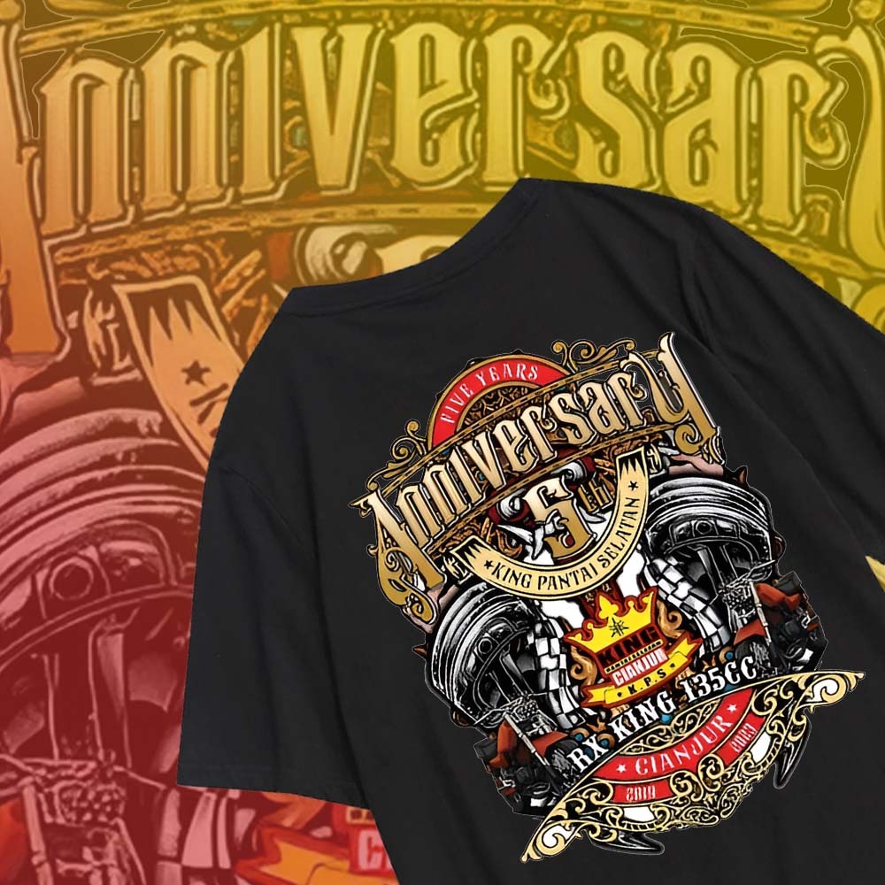 Kaos RX-King Jamnas Anniversary 4 - Kaos Rx-King Cianjur Selatan - Pria Dan Wanita - Cotton Commbed 
