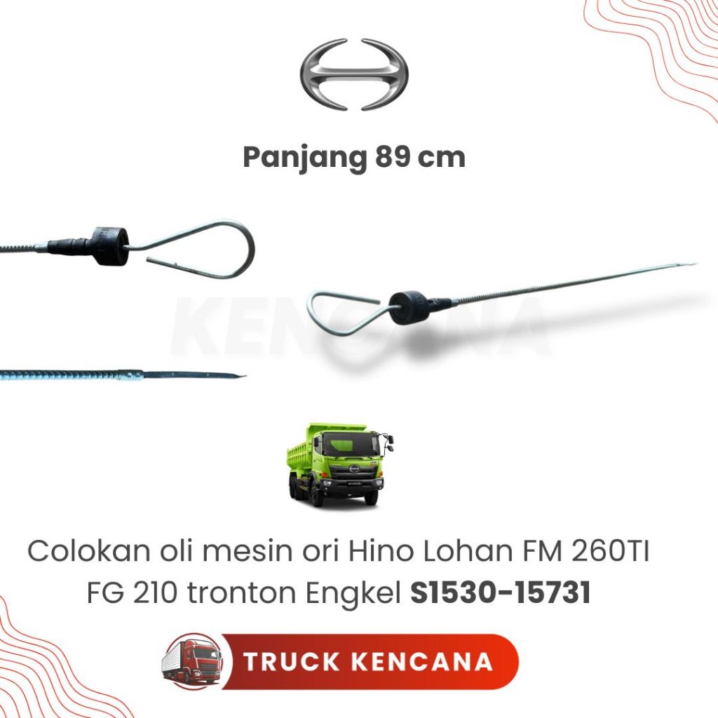 COLOKAN OLI HINO LOHAN FG 210J MESIN J0 8C 210PS (89CM) BAJA 15301-5731