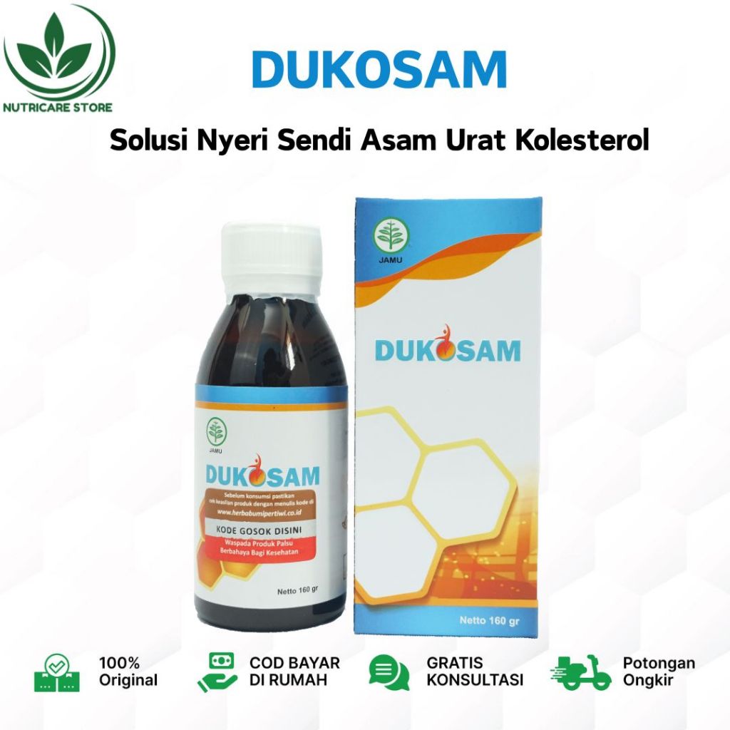 Madu DUKOSAM Original Obat Herbal Ampuh Atasi Asam Urat Nyeri Sendi Kolesterol