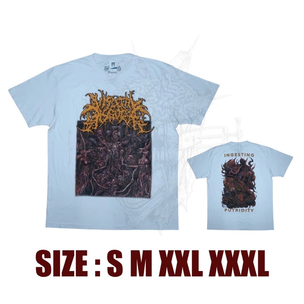 TSHIRT VISCERAL DISGORGE - INGESTING PUTRIDITY - WHITE