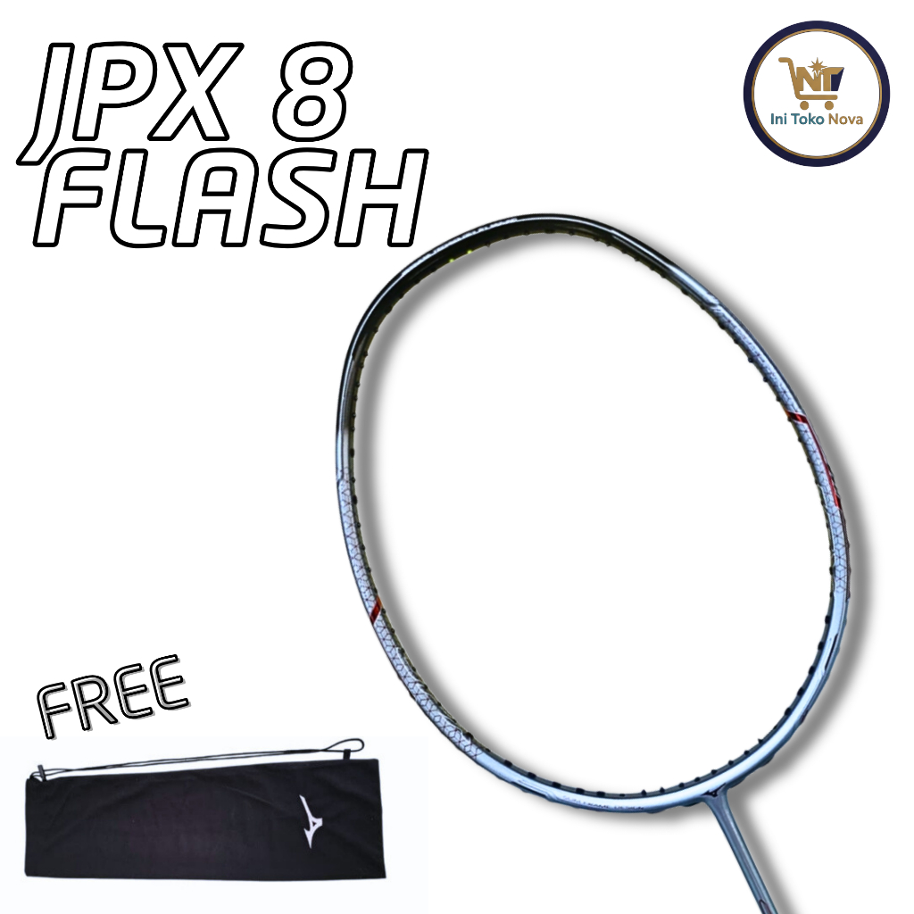 Mizuno Raket Badminton JPX 8 Flash Silver Red