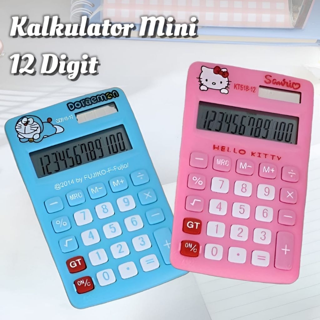 kalkulator Karakter 12 Digit/kalkulator mini saku kantong •GILIMANY.OLSHOP•