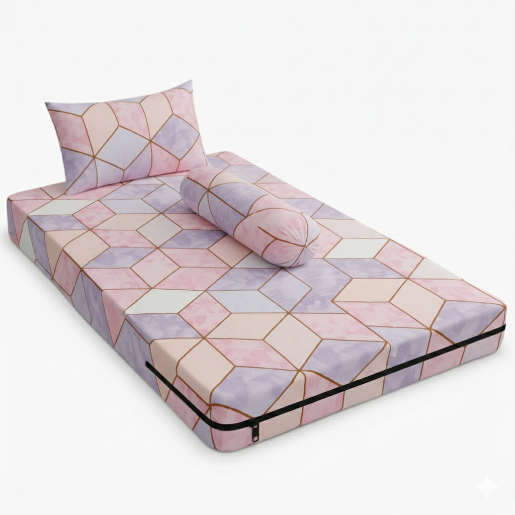 Nestra - 1 Set Sarung Kasur Busa Resleting ukuran 80x200 90x200 100x200 120x200