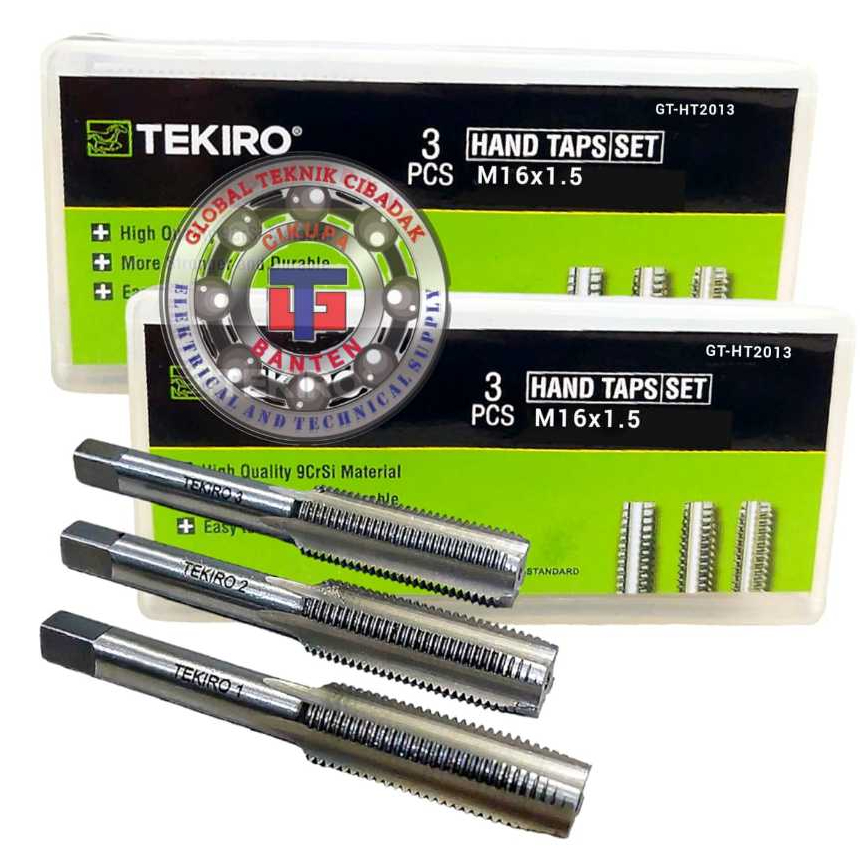 Hand Tap Set M16 X 1.5 mm 3 Pcs Tekiro - 1 Set Hand Tap M16x1.5 mm Tekiro