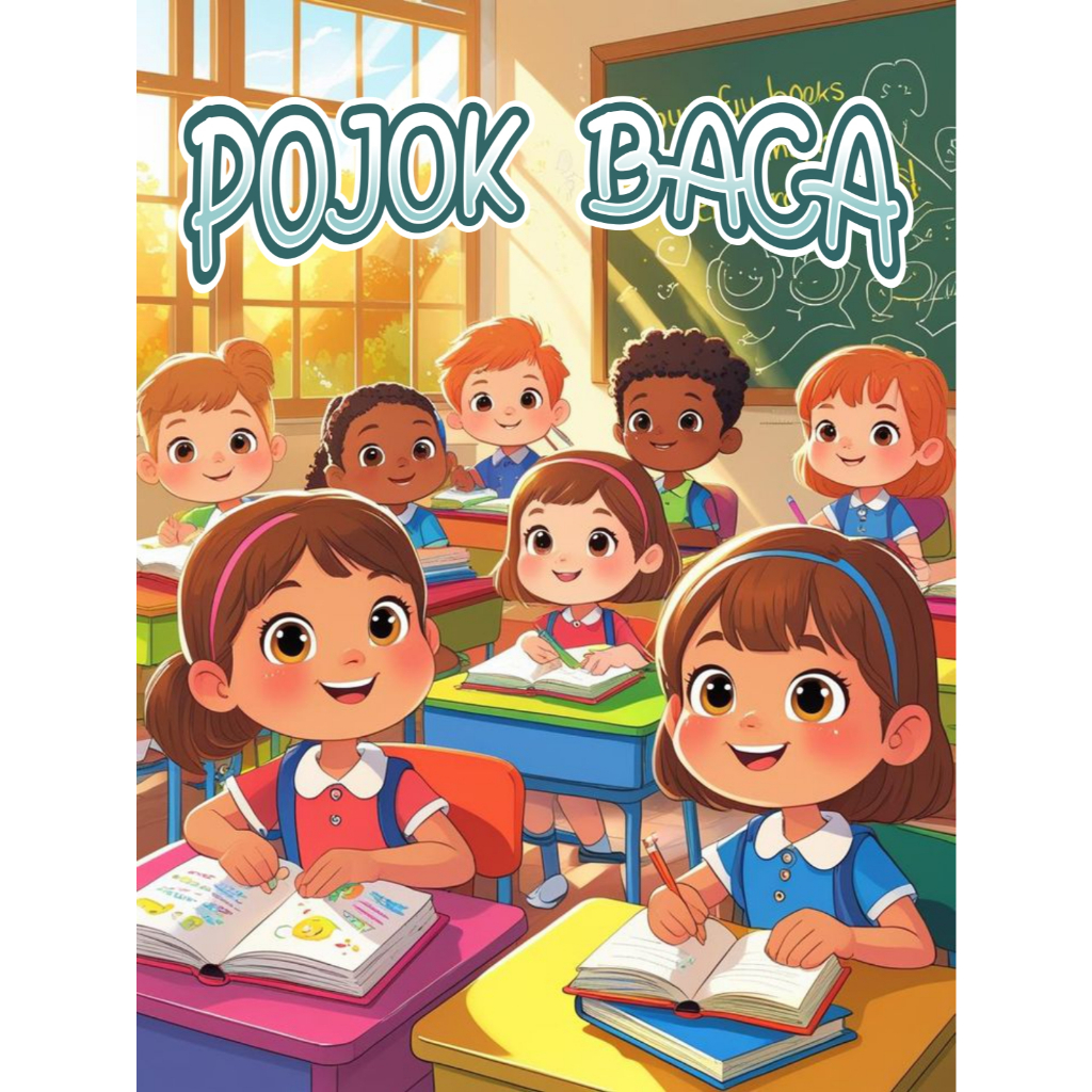 PJ B -STIKER POHON LITERASI/POJOK BACA /Hiasan Dinding Sekolah Pohon