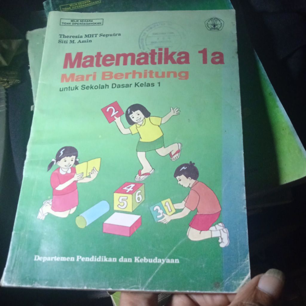 buku Matematika 1a mari berhitung untuk SD kelas 1, buku original jadul