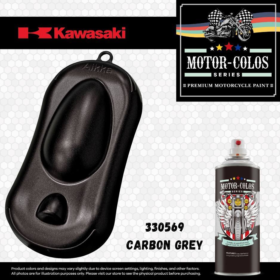 Cat Semprot Aikka Motor Colos 400 Ml 330569 Carbon Grey Bahan PU Polyurethane / Pilox / Pylox