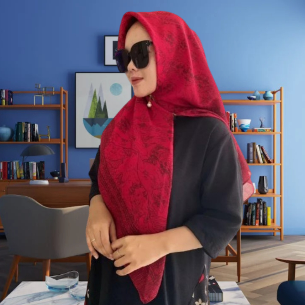 hijab resleting ziper zipper Voal Motif