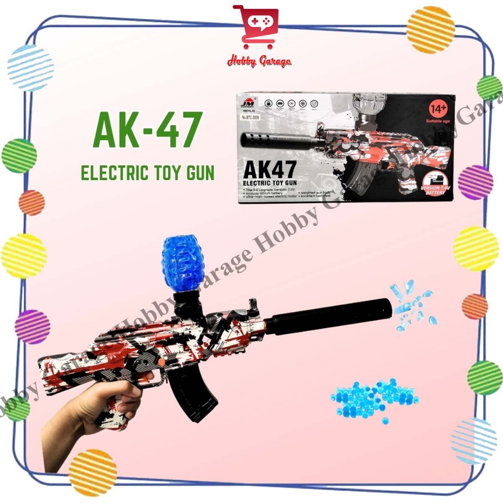 TSC Mainan Tembakan Anak WGG AK47 Electronic Toys Gun Assault Rifle Water Gel Gun Watergel AK 47