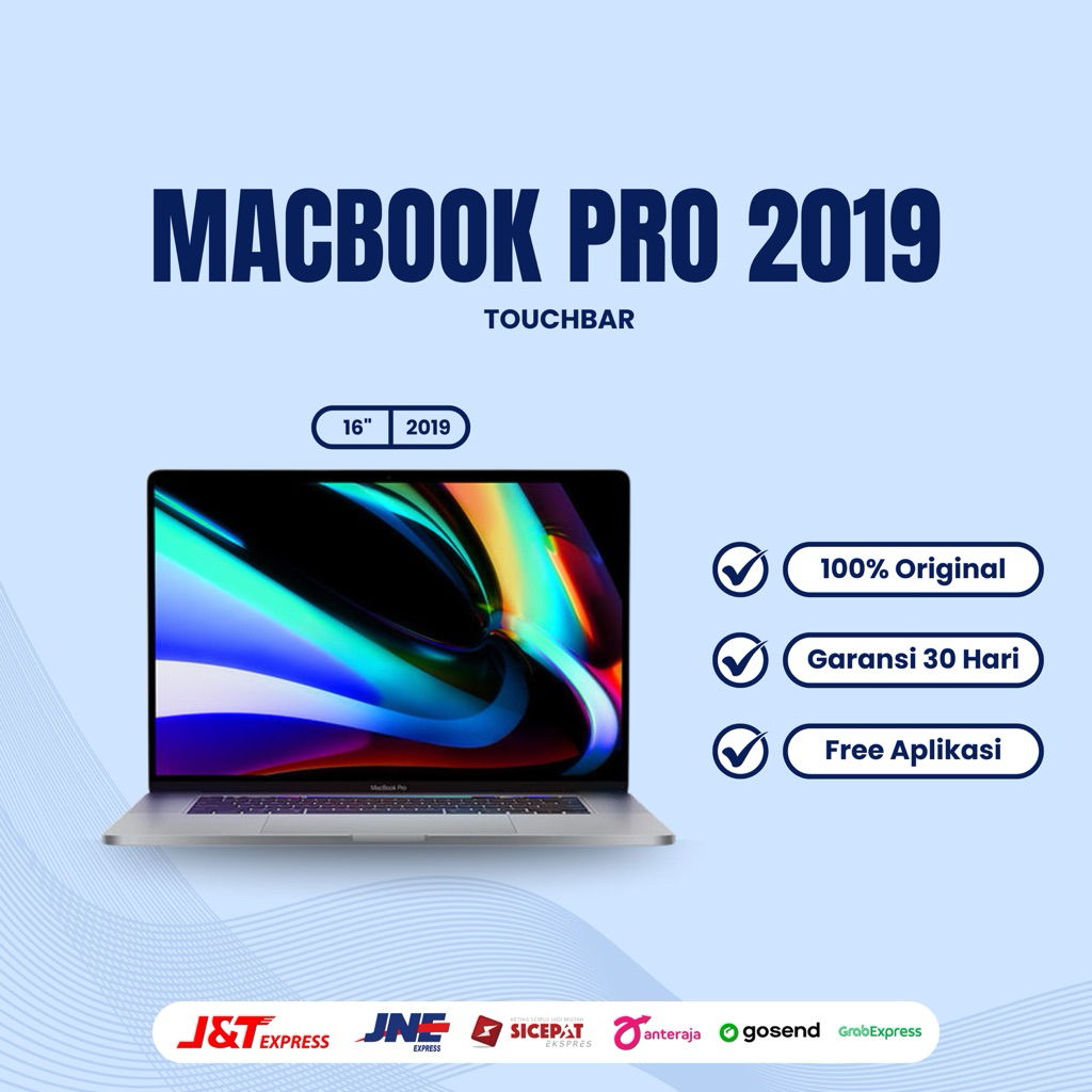 Macbook Pro Touchbar 2019 (16 Inch) Intel Core i7 & i9 Second Original