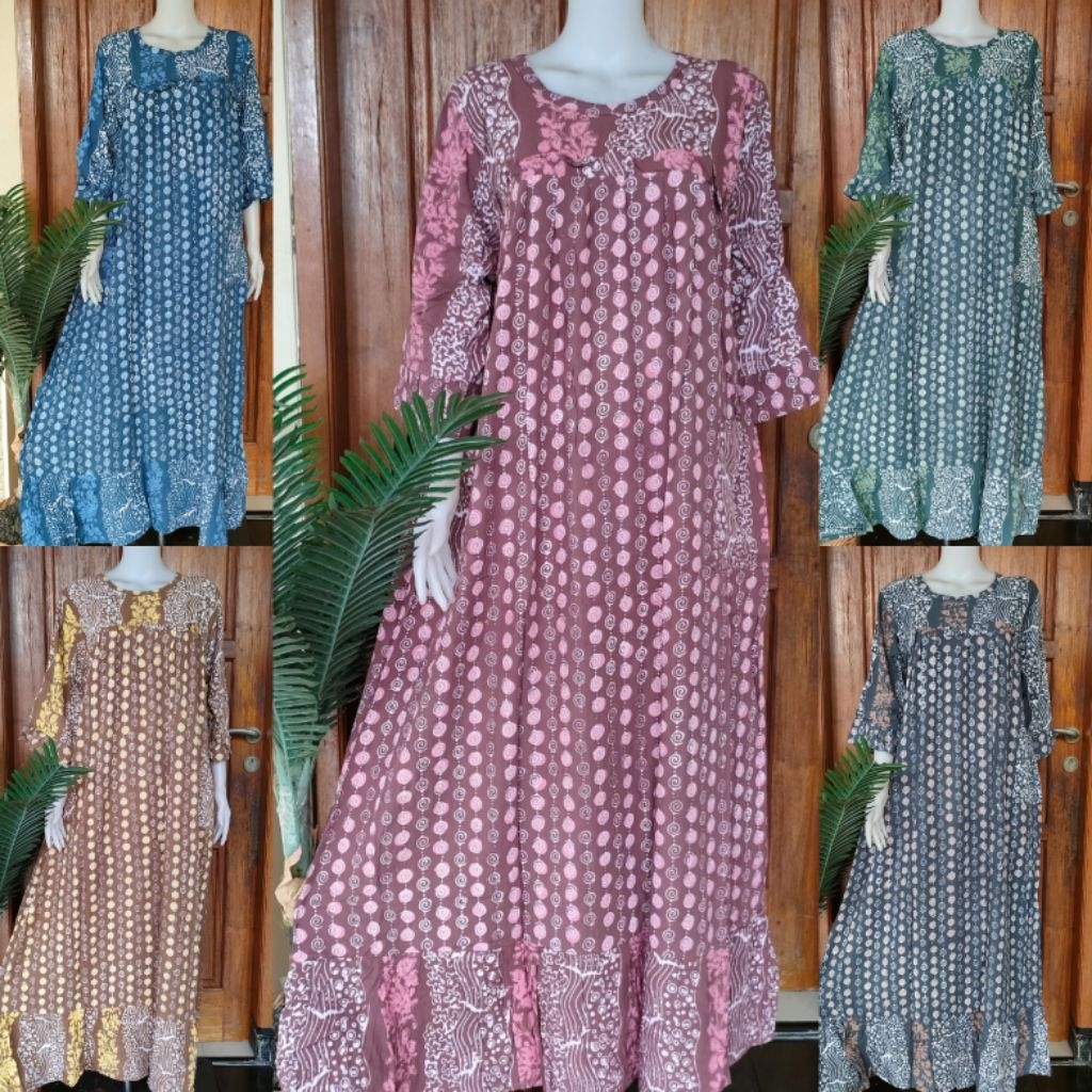 DASTER HUZA SEKDRES LIVANA DASTER PANJANG LENGAN 7/8 BAHAN ADEM UKURAN XL