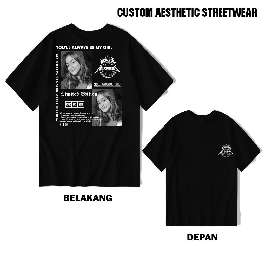 Kaos CUSTOM FOTO SENDIRI / Kaos Sablon Satuan / Kaos Sablon DigitaL DTF