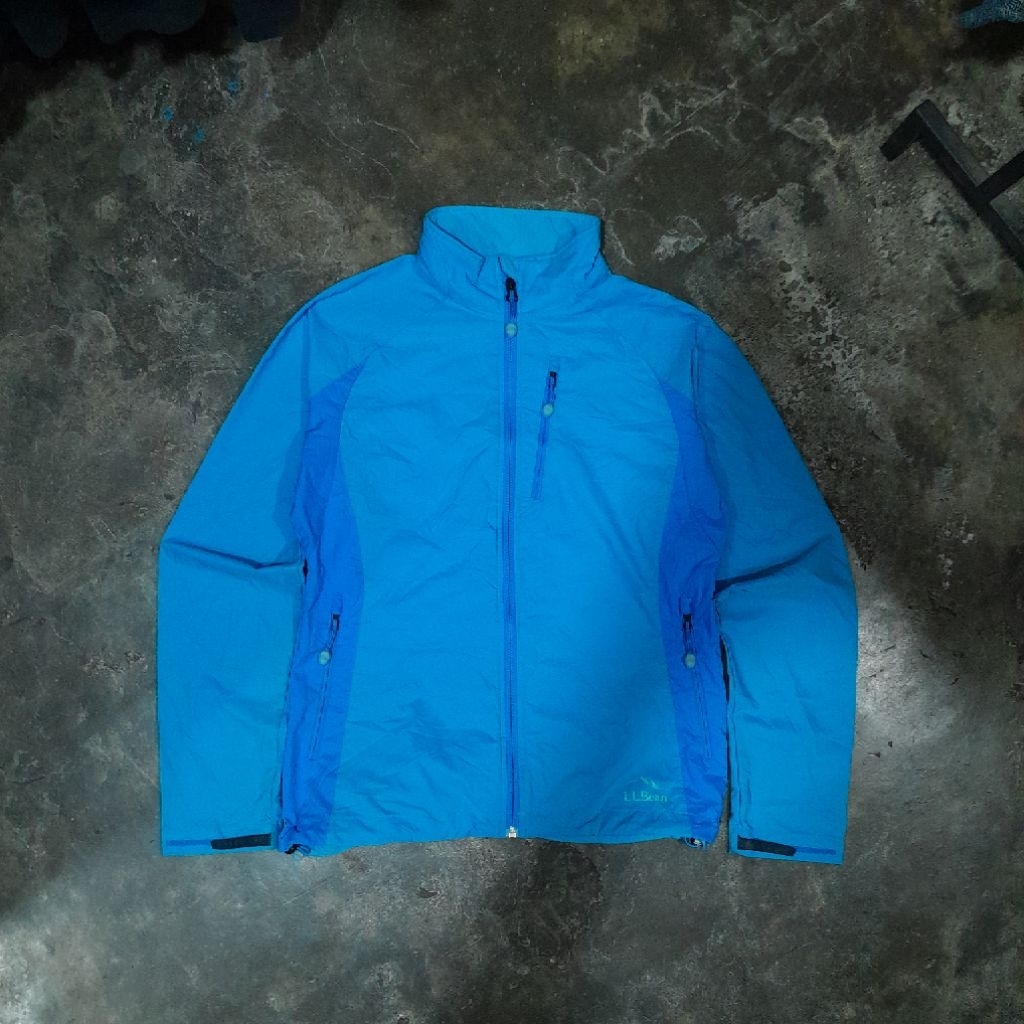 LL BEAN ANORAK WINDBREAKER JACKET LIGHT BLUE
