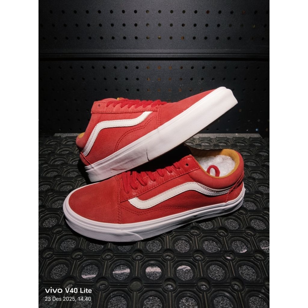 (second) Vans Old Skool(Premium Leather) Racing Red size 39