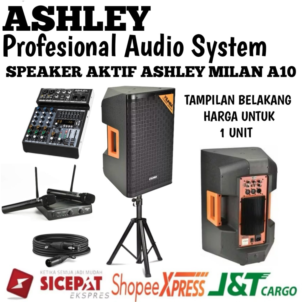 Speaker Aktif Ashley Milan A10 Original Speaker Aktif 10inch