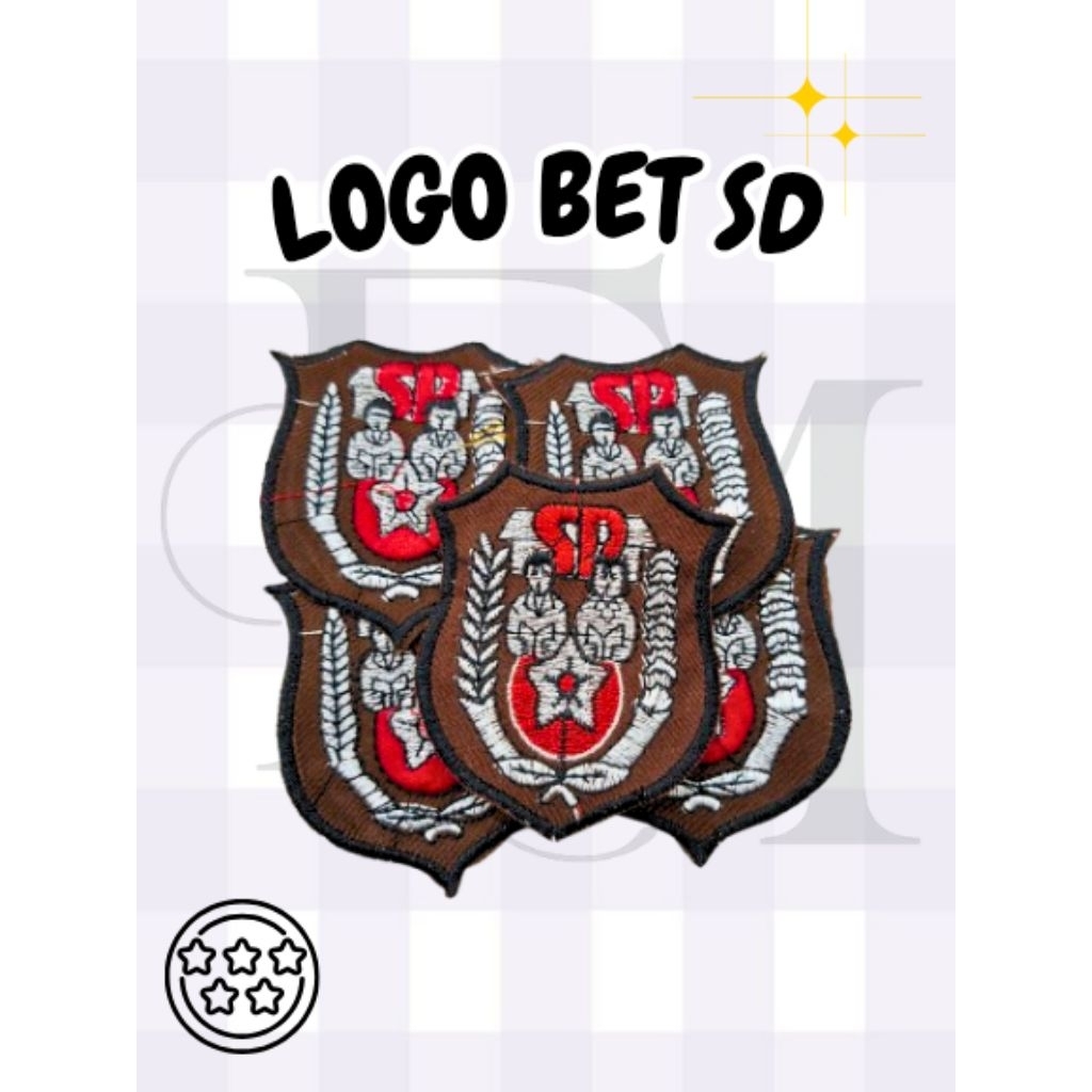 (1 HARI JADI)BORDIR BET SD|| Bet Saku Sekolah SD||Bet Seragam Sekolah