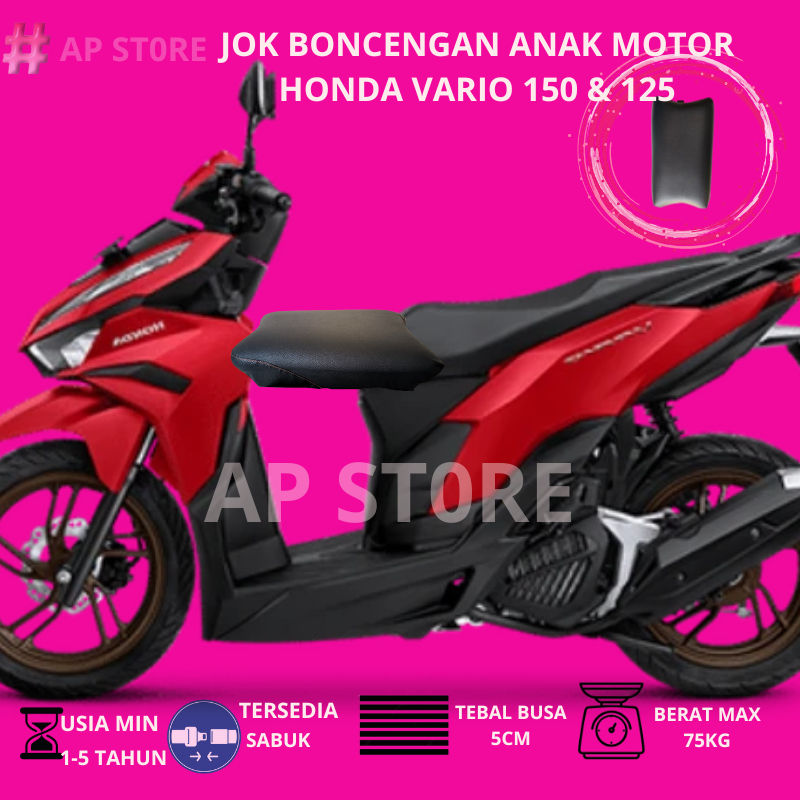 Jok Boncengan Anak Motor Vario 150 Vario 125 Vario 115 Vario 110 Tambahan Jok Untuk Anak Motor Vario