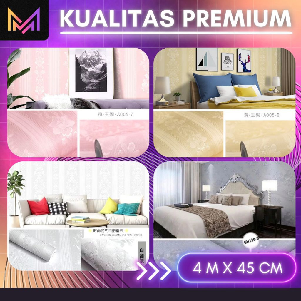 Wallpaper Dinding Kamar Aesthetic Motif Emboss Wallpaper Dinding Ruang Tamu Aesthetic Wallpaper Dind