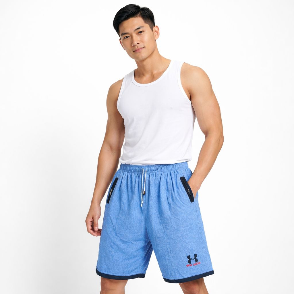 Paket 3 PCS Celana Pendek Pria Jumbo XXXL Kantong Resleting