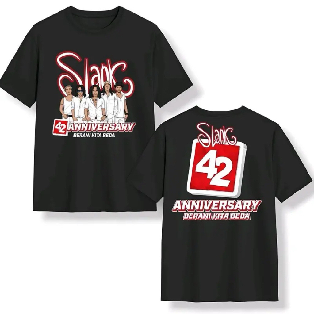Kaos Slank Aniversary 42Th Baju Tshirt Premium Cotton Combed24s