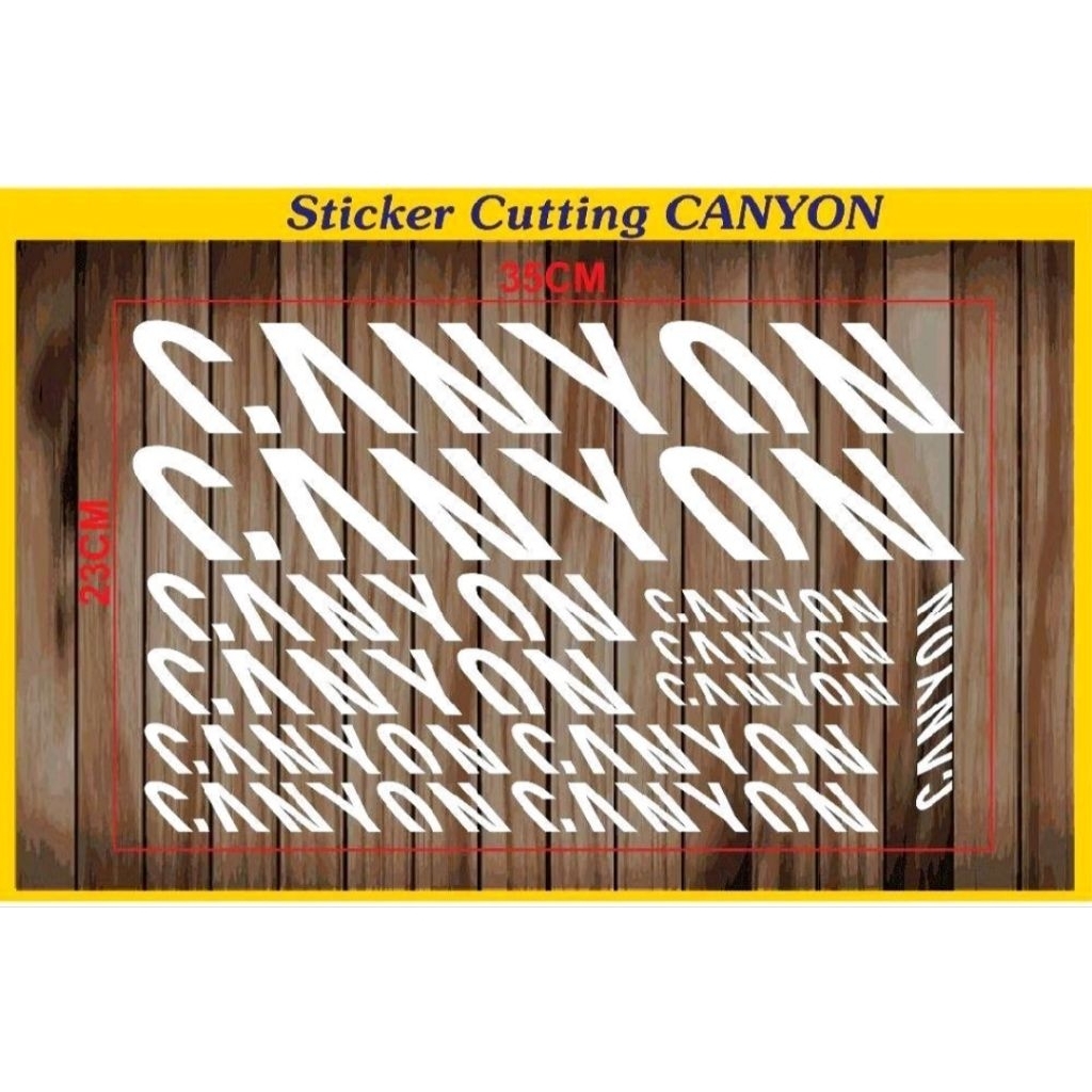 cutting sticker fixie kanyon canyon sticker cutting frame sepeda mtb