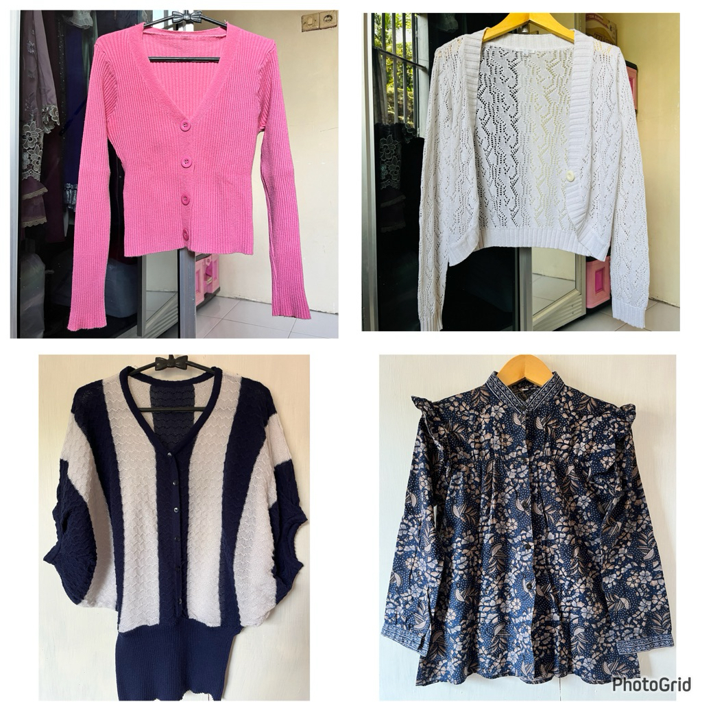 Baju Wanita Knit Cardigan Batik