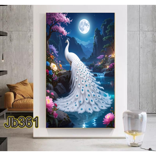 Wallpaper Dekorasi Dinding Rumah Tema Burung Merak, Hiasan Dinding Burung Merak Terlaris