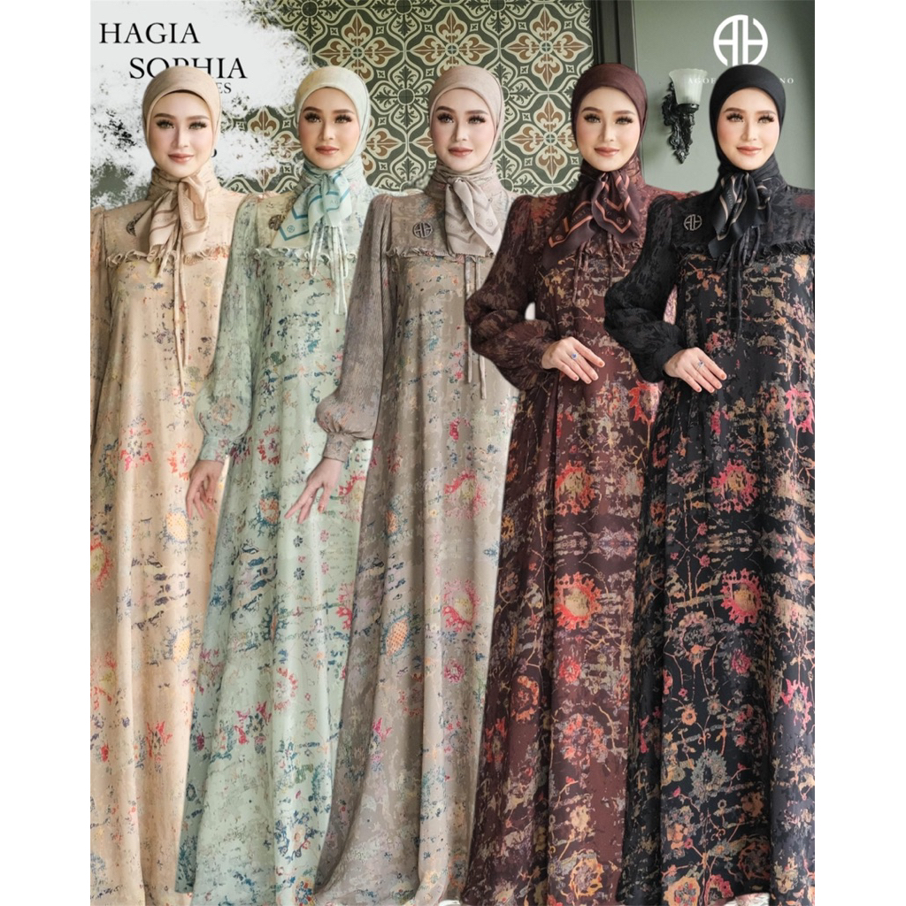 HAGIA SERIES BY AGOESTHANGGONO SYARI CANTIK BENINGWIDAYATI GAMIS SET SCARF ATAU KHIMAR