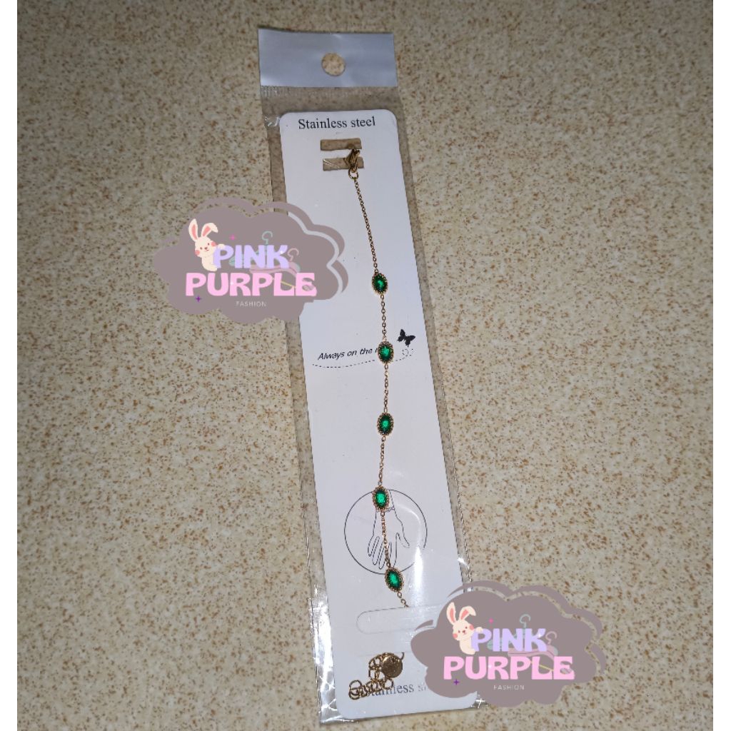 Gelang Tangan Rantai Mata Hijau