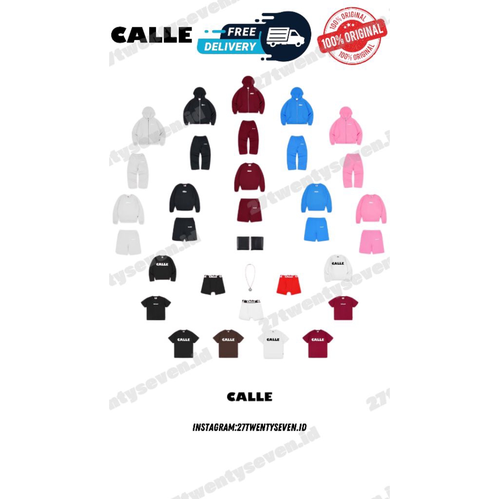 [ORIGINAL 100%] CALLE BASICS WAFFLE/TI-SYAT/BOXER/WALLET/NECKLACKE